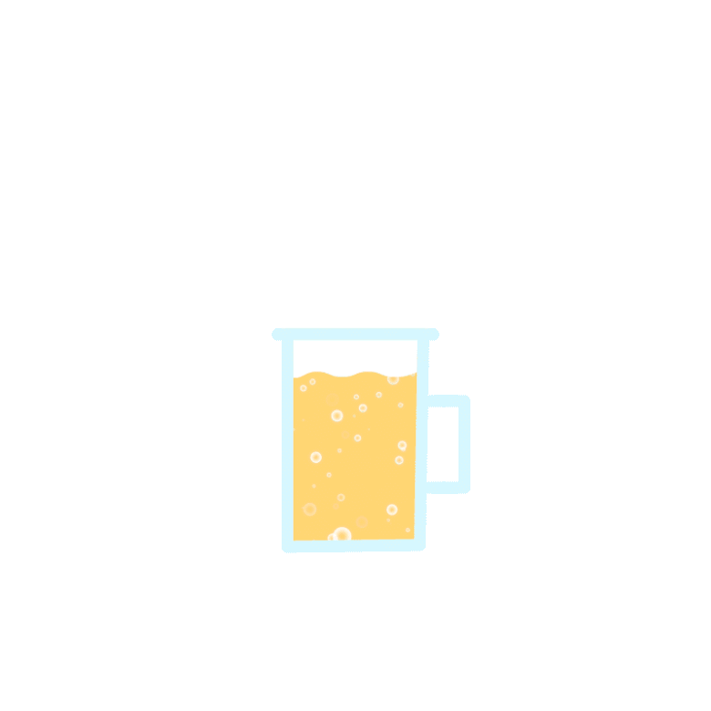 読み込み中を示すビールジョッキのアニメーション
